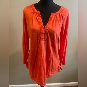 Lucky Brand Top - Orange - NWT - Size L - Long Sleeve